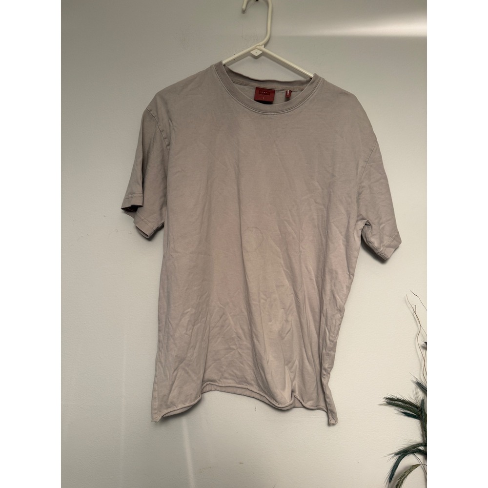 Kith 101 Quinn Tee Mens Large Lilac Grey Raw Hem Short Sleeve Cotton T-Shirt